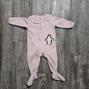 Carter's Pink Penguin Footie One Piece